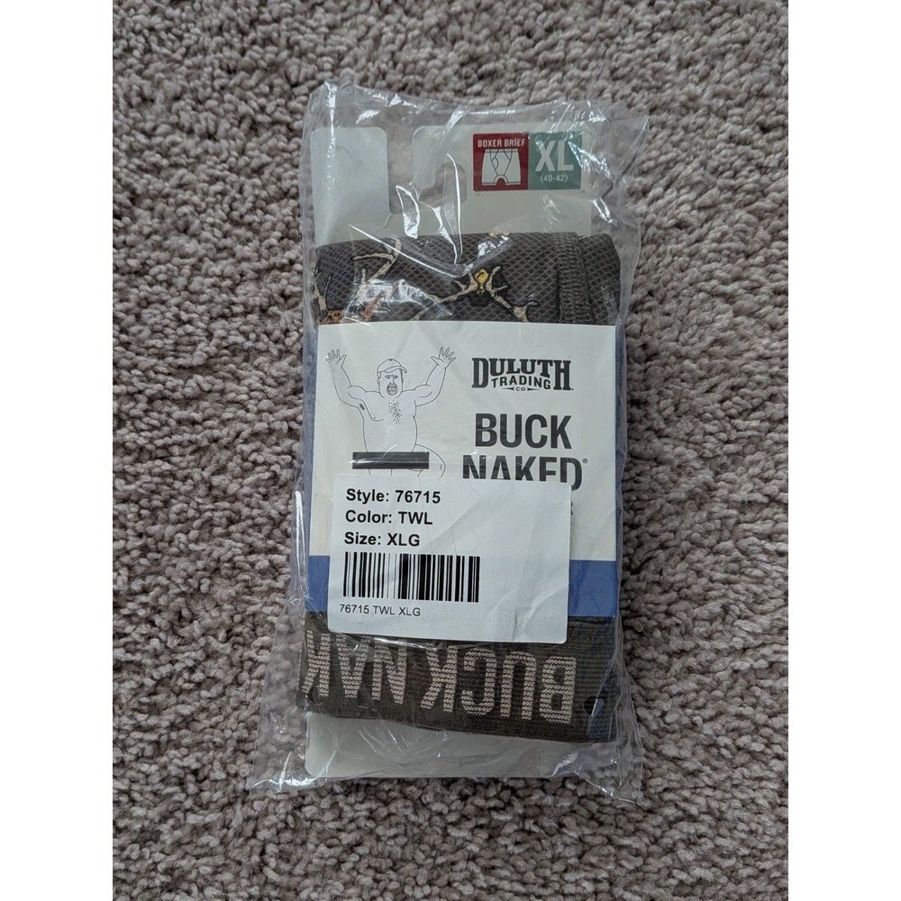 Duluth Buck Naked Boxer Brief Underwear 76715 TWL Mens XL NWT Trophy Wall